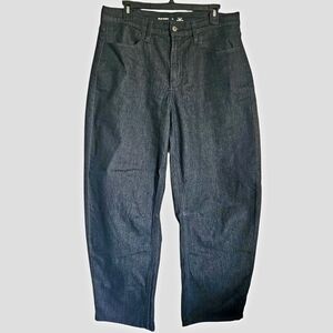 Old Navy Black High-Rise Barrel Leg Jeans